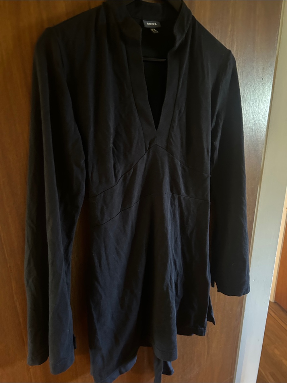 Mexx Black Long-Sleeve V-Neck Men's Shirt